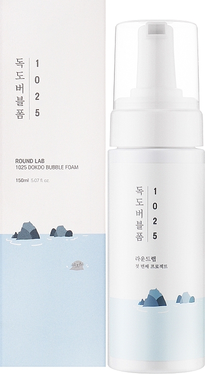 Round Lab, 1025 Dokdo Buborék Hab, Finom tisztító és hidratáló hab, 150 ml