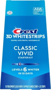 Benzi Crest 3D Whitestrips Classic Vivid, 10 tasak, 6% koncentráció, fogfehérítő kezelés