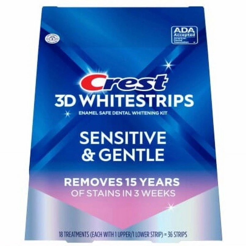 Benzi Crest 3D Whitestrips Sensitive & Gentle, 18 tasak, 12% koncentráció, fogfehérítő kezelés