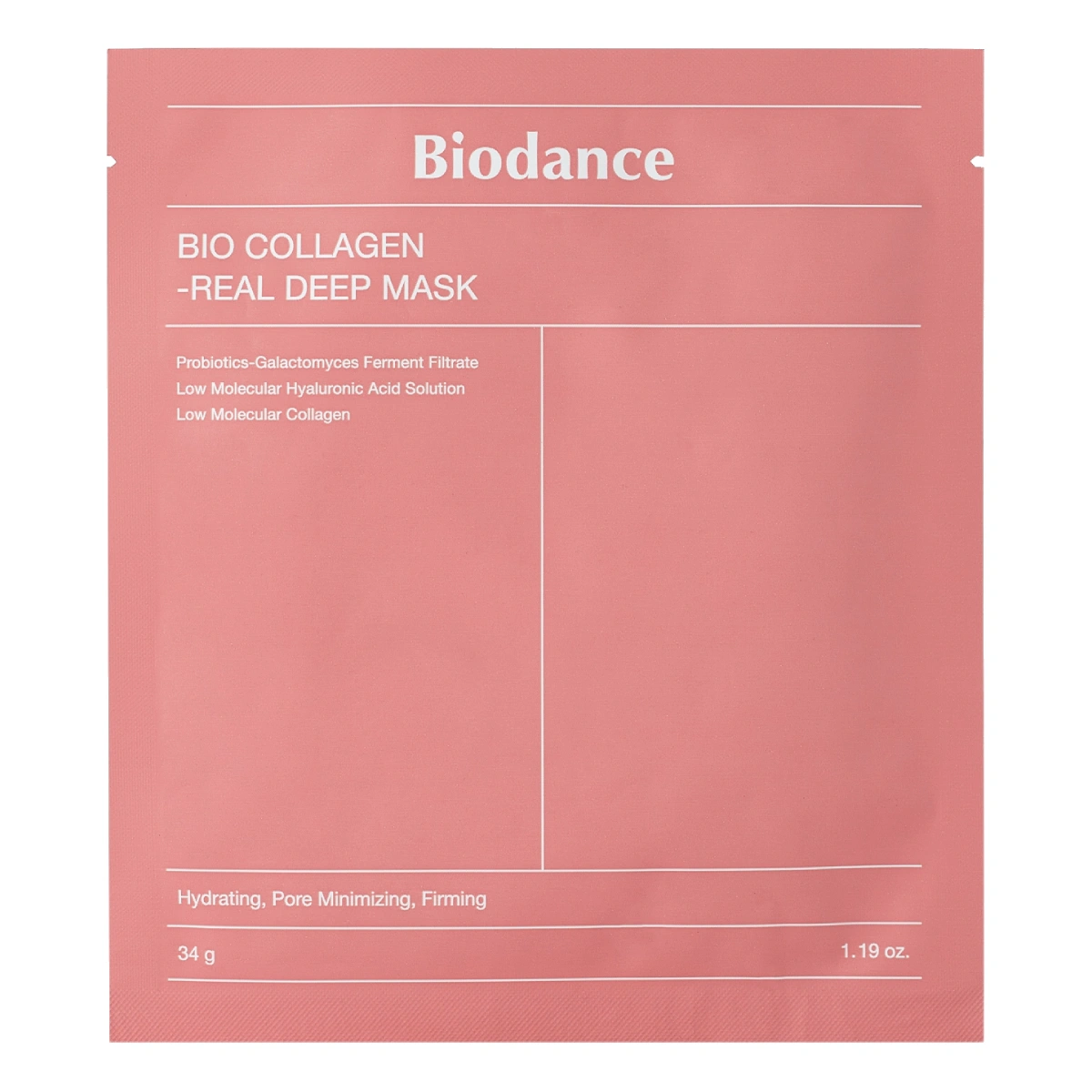 Biodance, Bio-Kollagén Valódi Mély Maszk, Hidratáló és feszesítő hidrogel maszk, 34 g