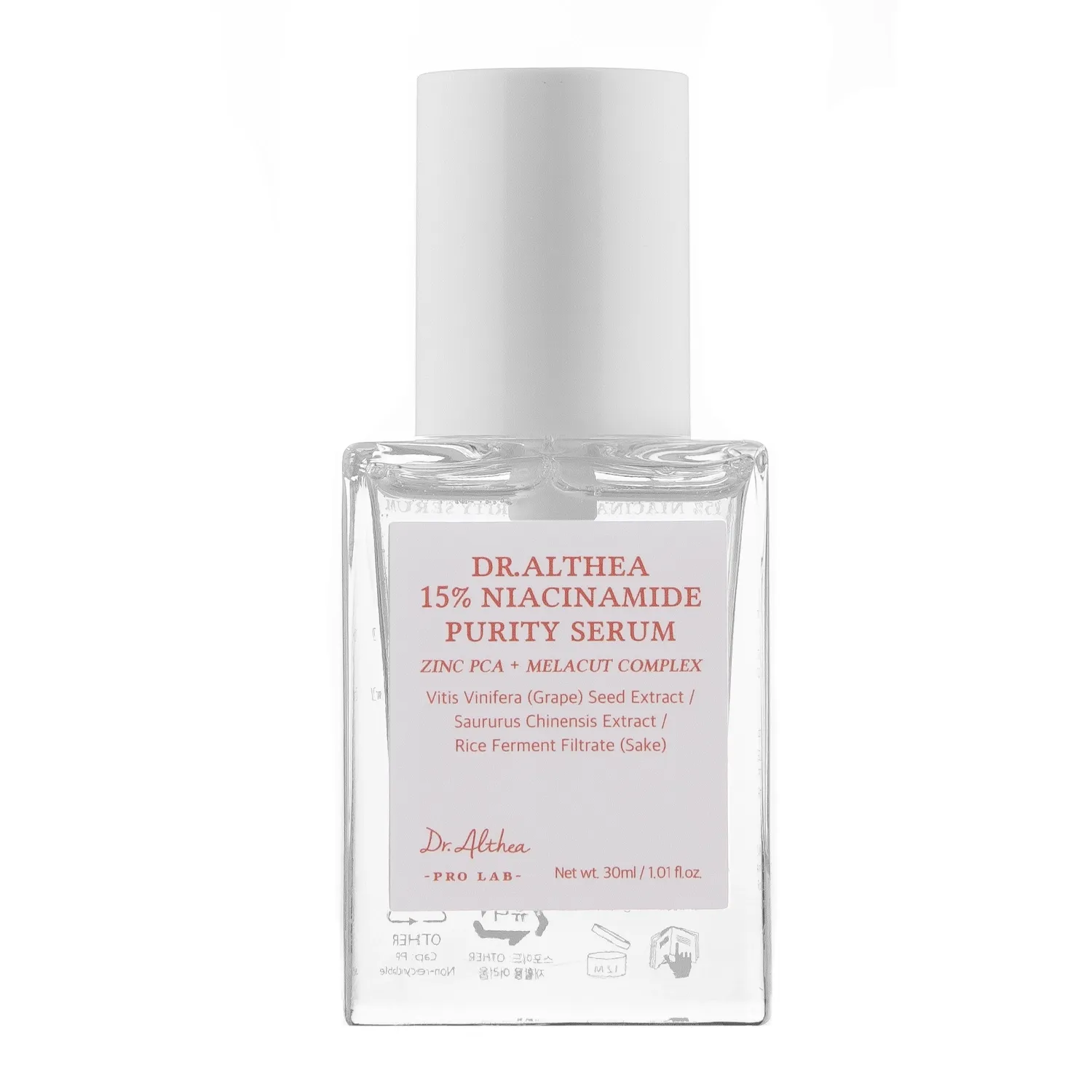Dr. Althea, 15% Niacinamide Tisztító Szérum, Világosító és Mattító Szérum, 30 ml