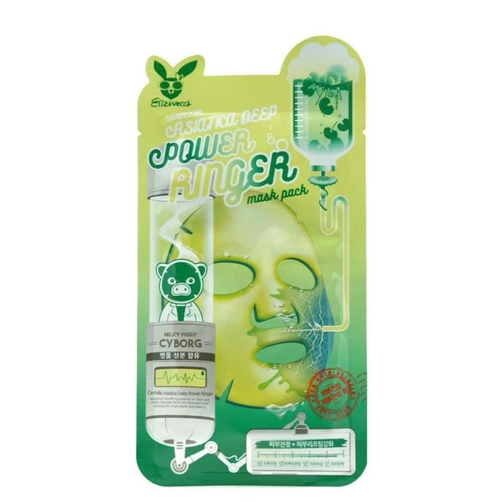 Elizavecca, Centella Asiatica Deep Power Ringer Mask Pack, Nyugtató és hidratáló maszk, 23 ml