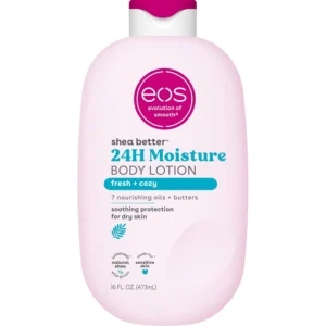 Eos, Shea Better 24H Moisture Body Lotion Fresh & Cozy, Könnyű hidratáló testápoló, 473 ml