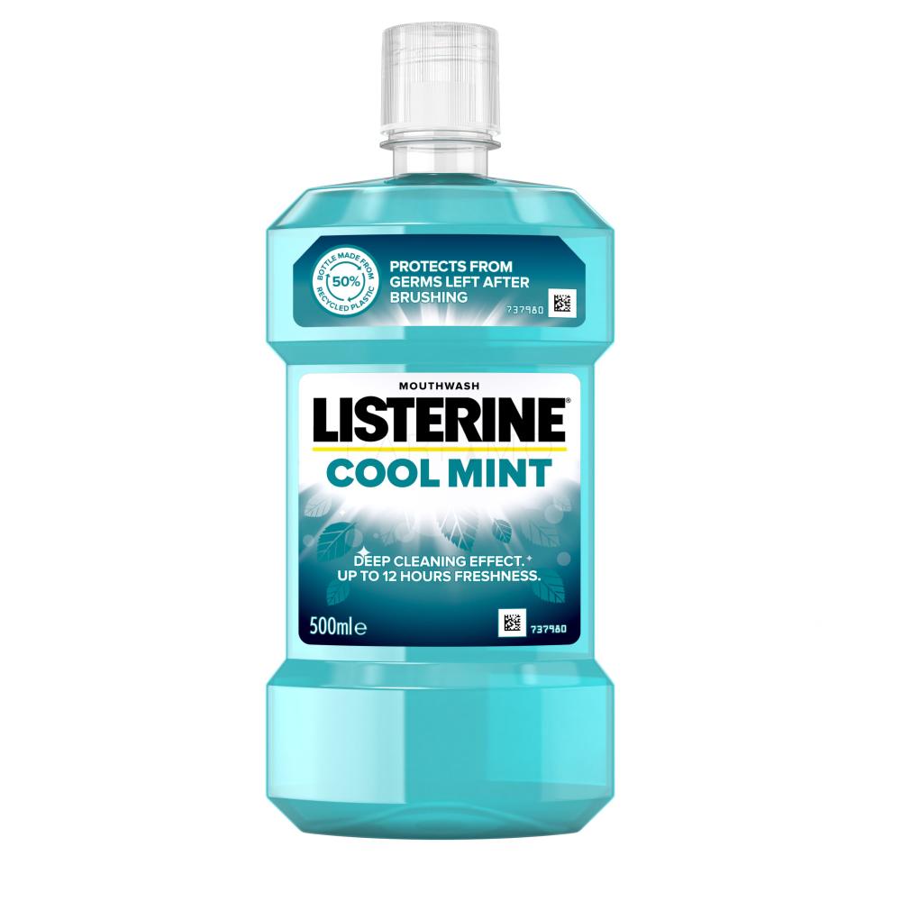 Listerine, Hűsítő Menta Antiszeptikus Szájvíz, Antiszeptikus szájvíz, 500 ml