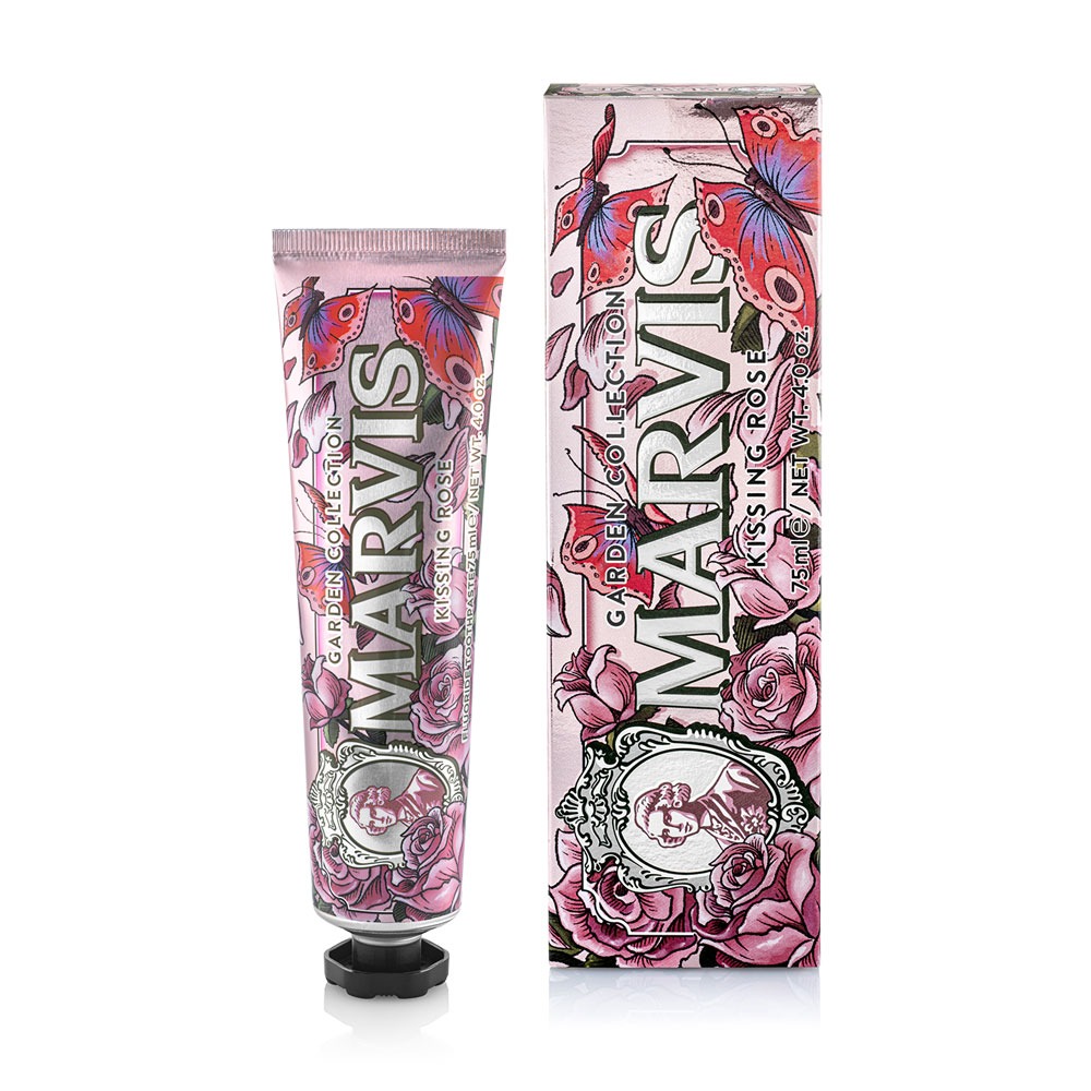 Marvis, Csók Rózsa Fogkrém, Virágos rózsa ízű paszta, 75 ml