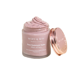 Mary&May, Rózsa Hyaluronsav Hidratáló Mosó Pakolás, Hidratáló maszk rózsaszirmokkal, 125g