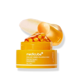 Medicube, Kojic Acid Turmeric Vita Capsule Cream, Kojic és kurkuma világosító krém, 53g