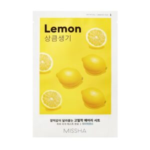 Missha, Airy Fit Sheet Mask Lemon, Citromos világosító maszk, 19 g
