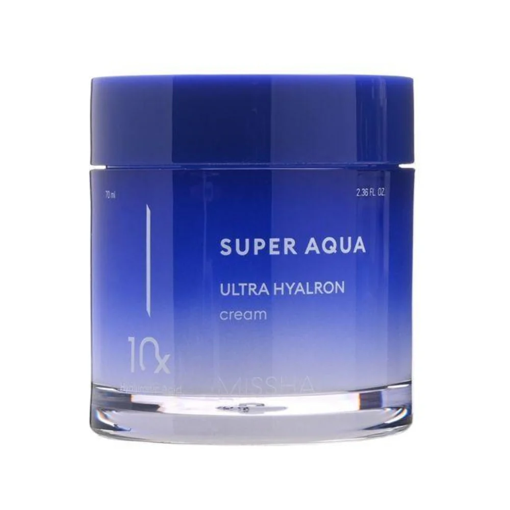 Missha, Super Aqua Ultra Hyalron Cream, Intenzív hidratáló krém, 70 ml
