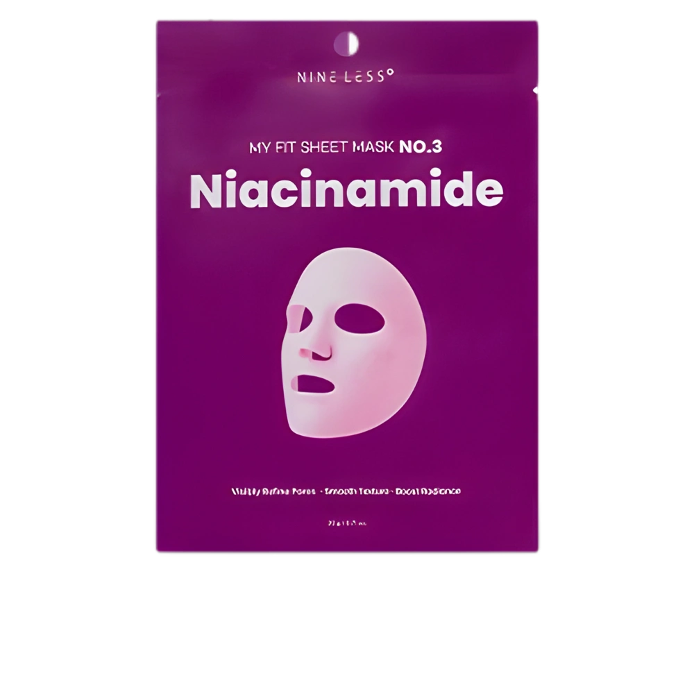 Nine Less, My Fit Sheet Mask No.3 Niacinamide, Hidrogél maszk niacinamiddal, 20 g