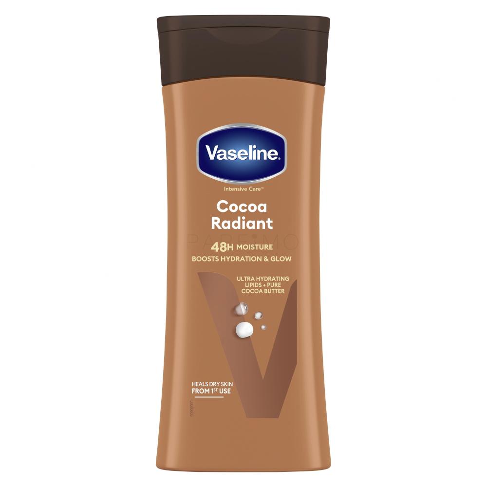 Vaseline, Intenzív Ápoló Kakaó Ragyogó Testápoló, Kakaóvaj hidratáló testápoló, 400 ml