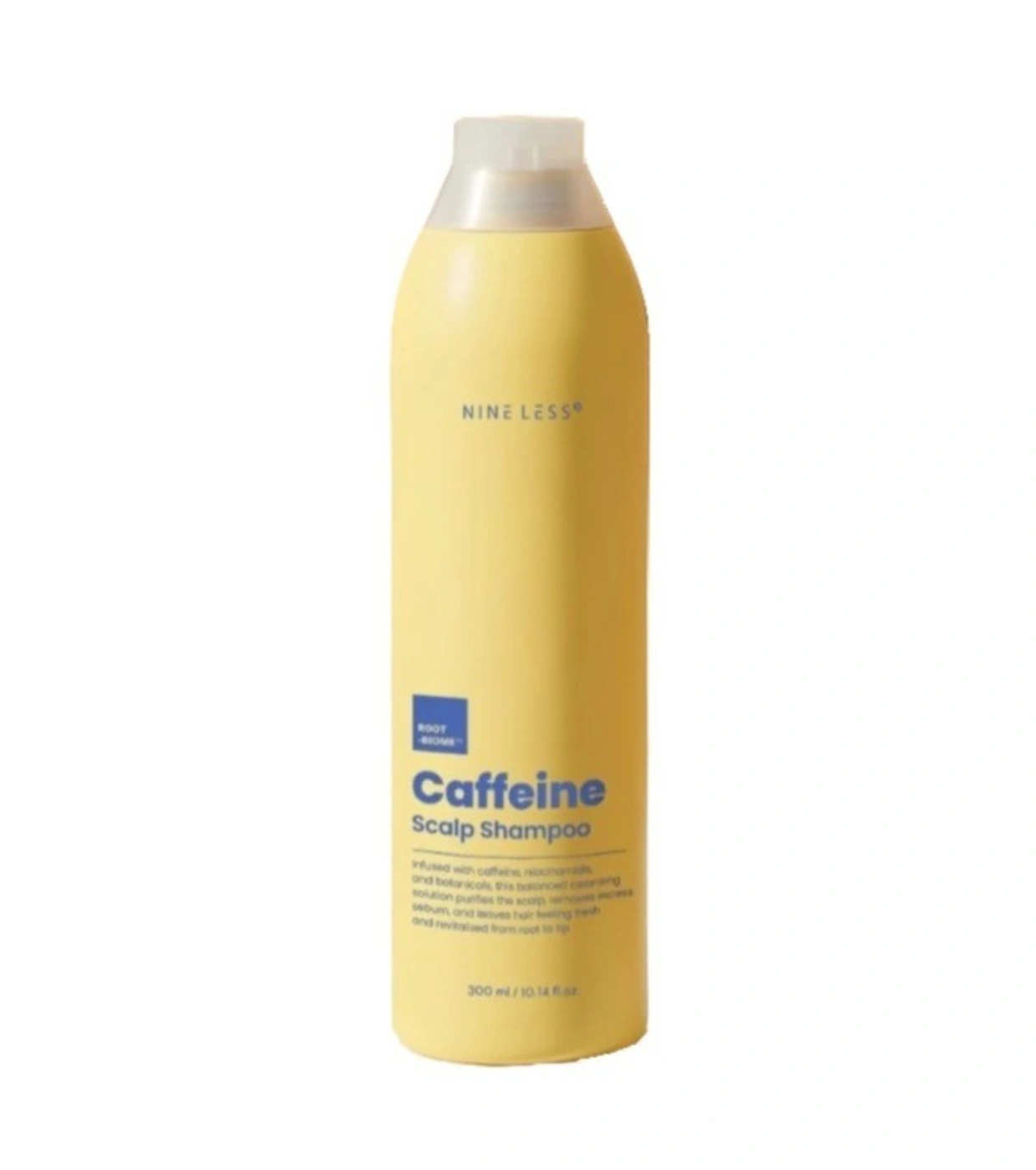 Nine Less, Root-Biome™ Koffein Fejbőr Sampon, 300 ml