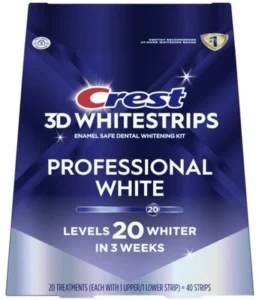 20 Tasak, Szalagok Crest 3D White Professional Effects, 10% koncentráció, fogfehérítő kezelés