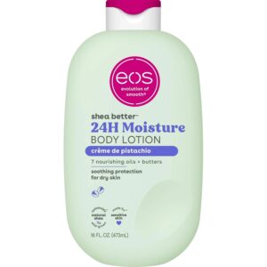 Eos, Shea Better Body Lotion Creme de Pistachio, shea vajjal készült hidratáló testápoló, vegán, 473 ml