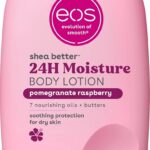 Eos, Shea Better Testápoló Gránátalma Málna, hidratáló testápoló shea vajjal, vegán, 473 ml