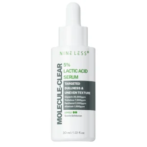 NINELESS, Molecule-Clear 5% Tejsav Serum, Kíméletes hámlasztó a ragyogásért, 30 ml