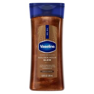 Vaseline, Glazed & Glisten Golden Hour Testápoló Gél Olaj, Finom ragyogású hidratáló gél olaj, 200 ml