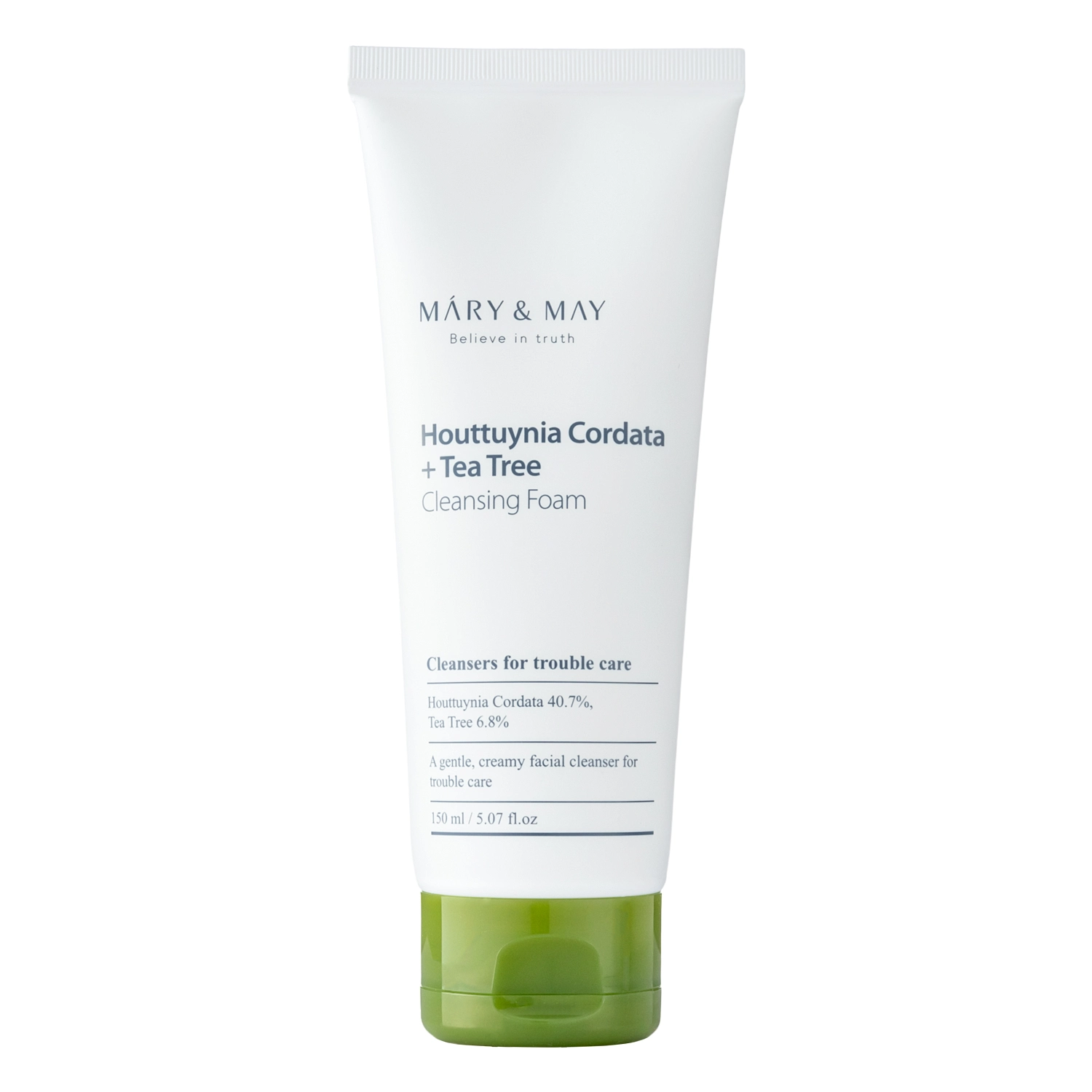 MARY & MAY Houttuynia Cordata + Tea Tree Tisztító Hab 150 ml