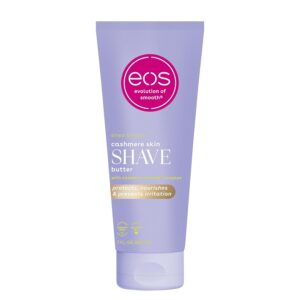 Eos Shea Better Cashmere Skin Shave Butter, Hidratáló borotválkozó vaj érzékeny bőrre, Vanília kasmír, 207 ml