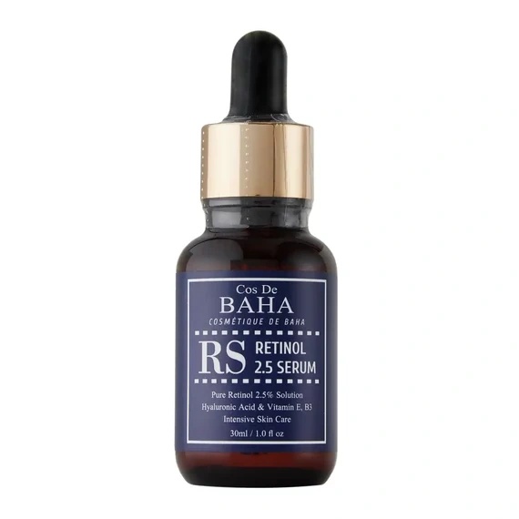 Cos De BAHA, Retinol 2.5% Szérum, Retinol alapú öregedésgátló szérum, 30 ml