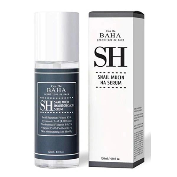 Cos De BAHA, SH Csiga Mucin Hyaluronsav Szérum, Hidratáló regeneráló szérum, 120 ml