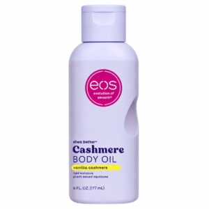 Eos, Cashmere Oil Vanilla, vaníliás hidratáló testolaj, vegán, 177 ml