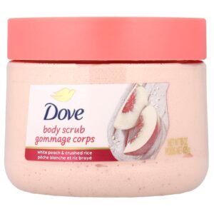Dove, Fehér Őszibarack & Zúzott Rizs Testradír, Finom hámlasztó radír őszibarackkal, 425 g