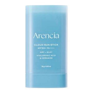 Arencia, Cloud Naperny SPF50+ PA++++, Mattító és hidratáló napernyő stick, 18 g